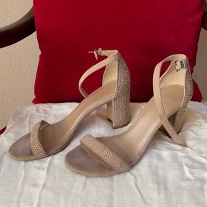 Stuart Witzman gold dots heels sandals